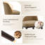 Chaise rembourrée en bois massif avec tissu doux-146253733