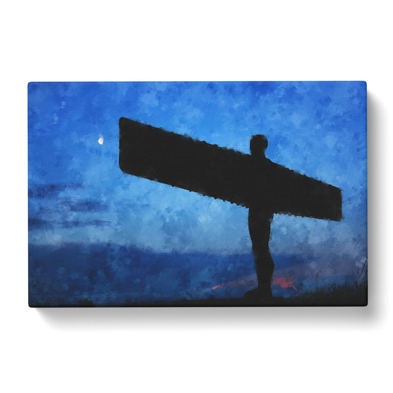 Angel Of The North In Newcastle Vol.1 - Wrapped Canvas Painting, 40cm H x 60cm W x 3cm D