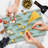 Ambesonne Colourful Cutting Board Large Size Wild Chameleon Lizard Multicolor