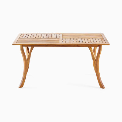 Outdoor Rectangular Solid Wood Table Dining Table