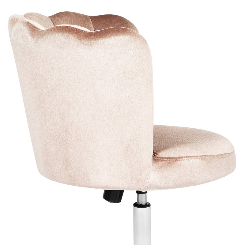Alana Vanity Chair with 360 Degrees Swivel, Desk Seat with Adjustable Height and Wheelbase, Pink
