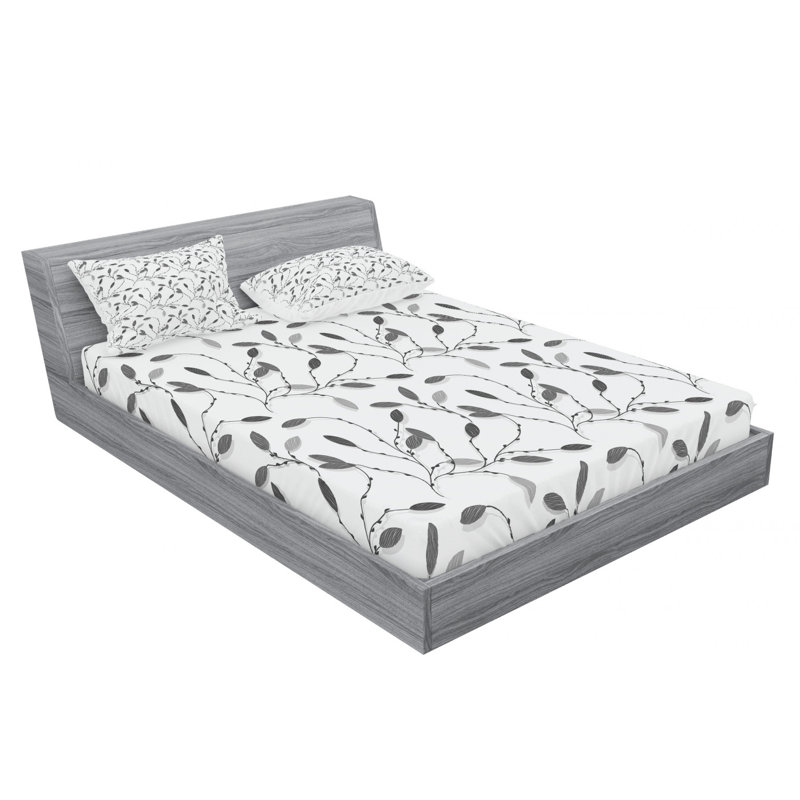 Microfiber Floral Sheet Set, Full Sheet Set with Fitted Sheet
