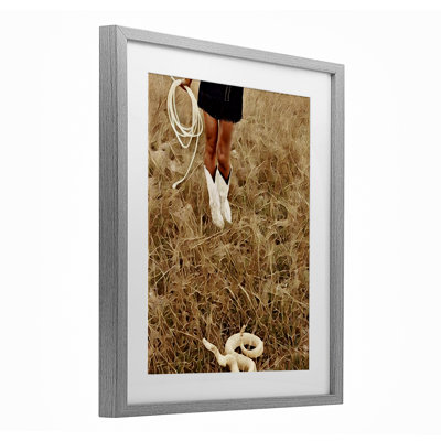 «With Her Lasso & Snake», reproduction imprimée sous verre, conception de Jesse Keith