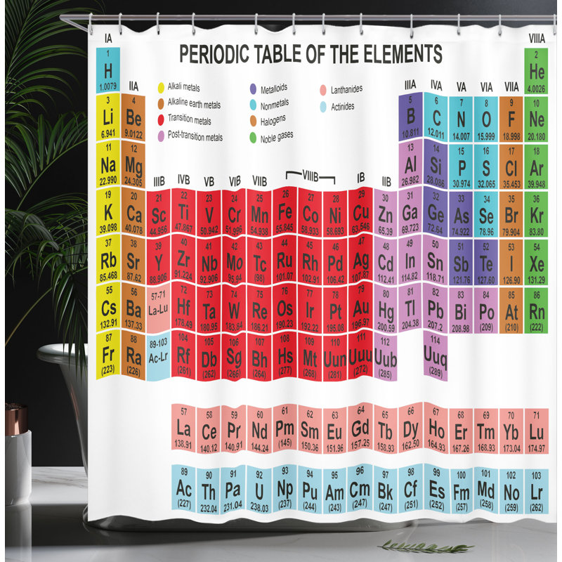 Shower Curtain with Hooks Included, 70" H x 69" W