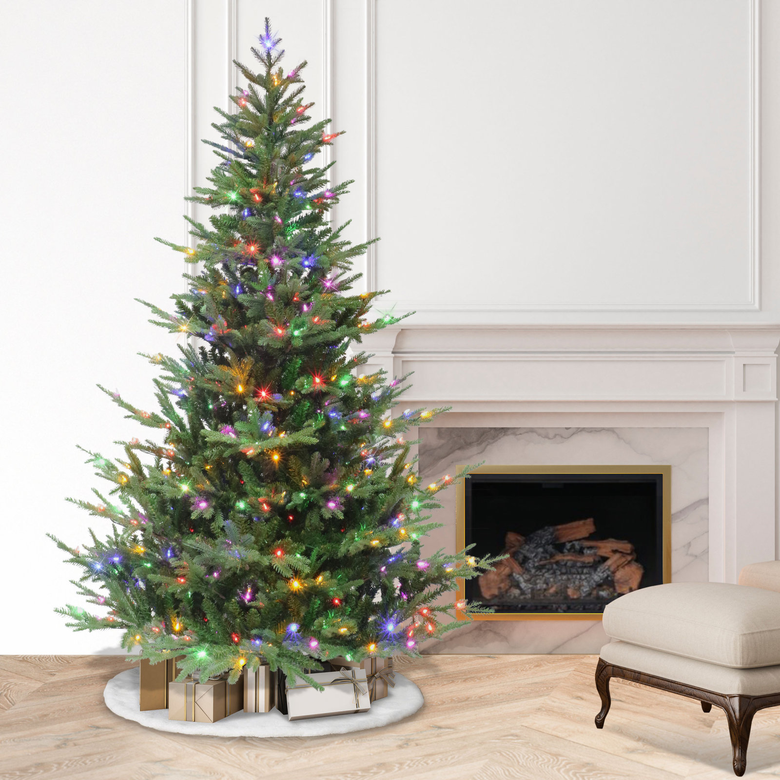 7.5' Pre-Lit Sacramento Fir Artificial Christmas Tree