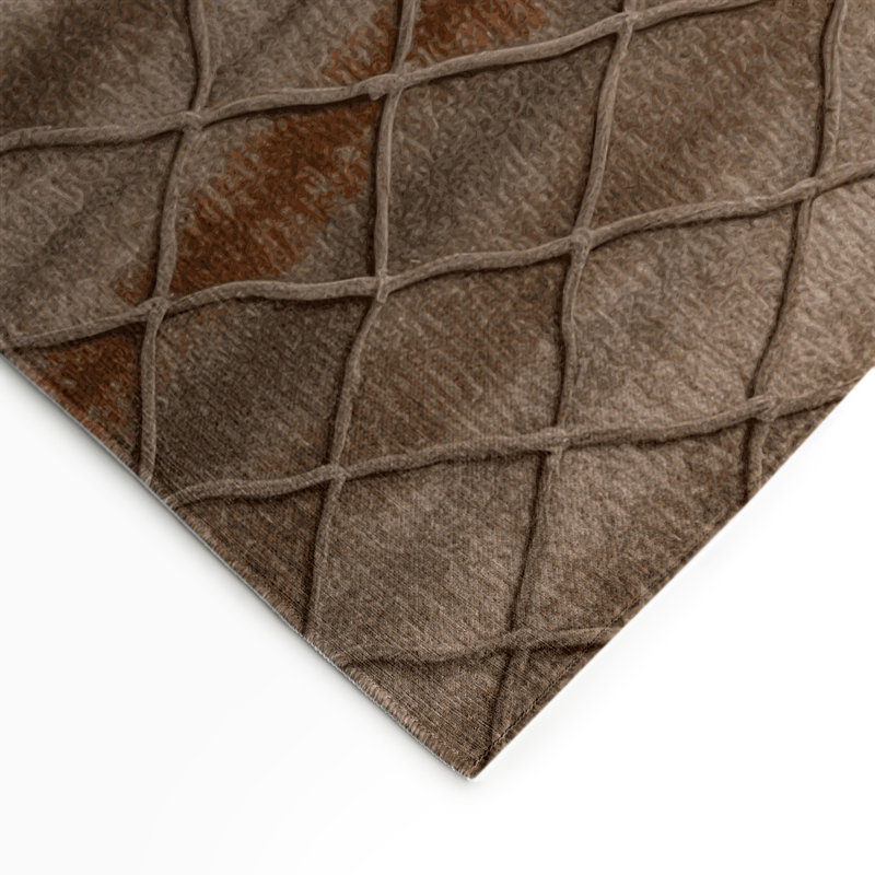 Tapis brun intérieur et extérieur Trellis