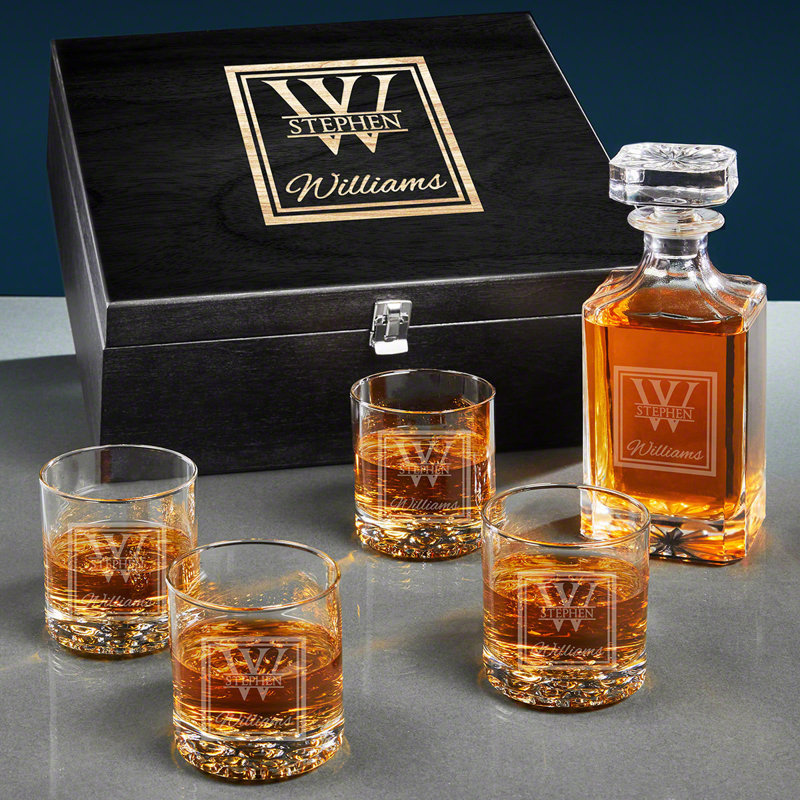 Ensemble de carafe à whisky 6 pièces, Oui