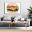Art sur toile, "Cheeseburger" à l'aquarelle