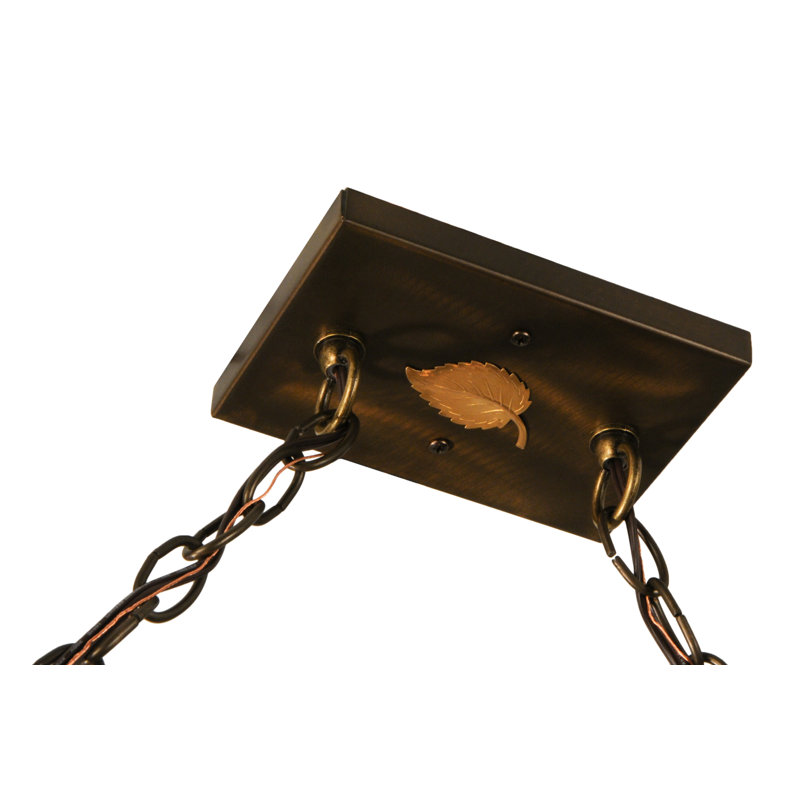 Antique Copper Glass Pool Hall Pendant Light