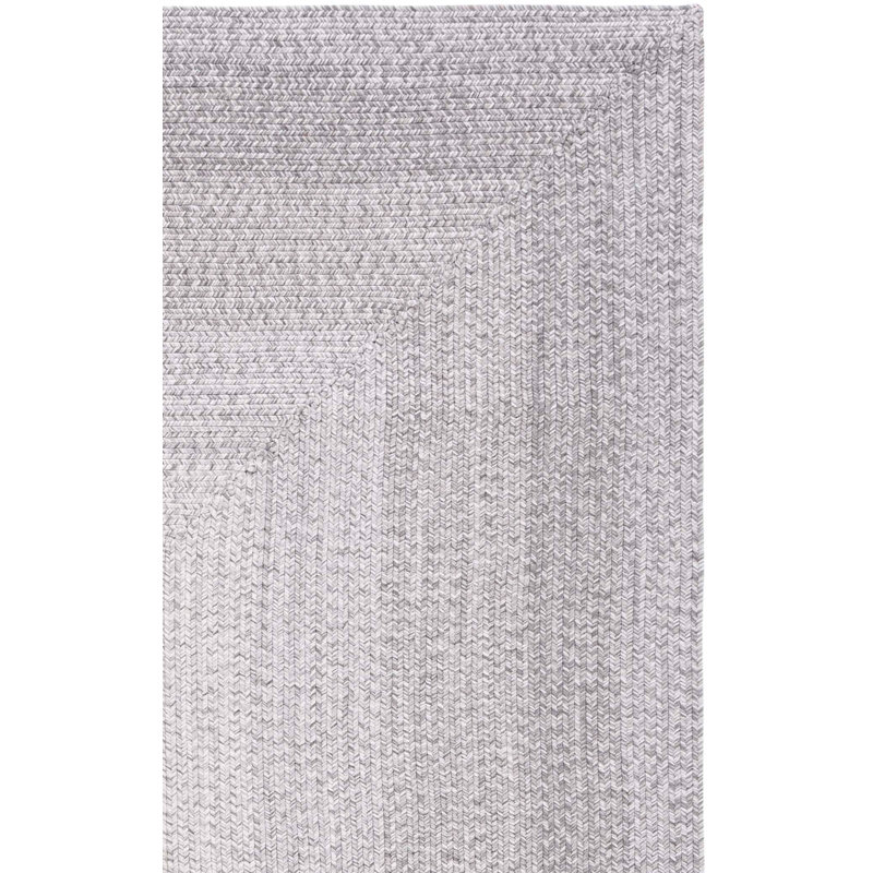Tapis gris foncé / gris clair tissé à la main Trogdon, Tapis de couloir 2 pi 3 po x 8 pi