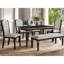 Ensemble de table de salle à manger 6 pièces, table rectangulaire de 60 po, 4 chaises capitonnées à dossier haut et 1 banc pour la salle à manger et la cuisine (noir) (ANCIEN SKU: N752S000080)-1304936145