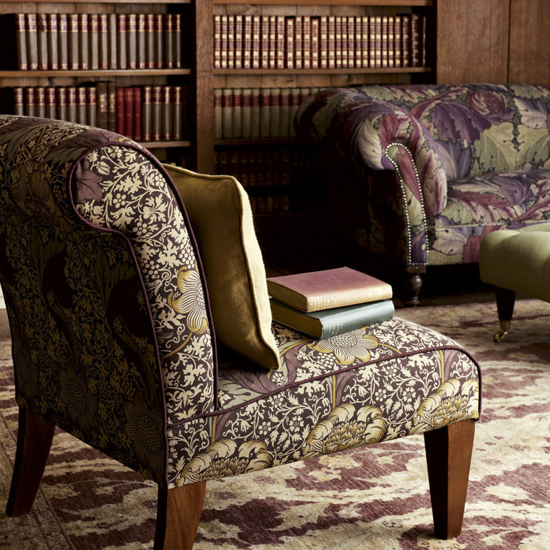 Kennet Fabric, Grape/Gold