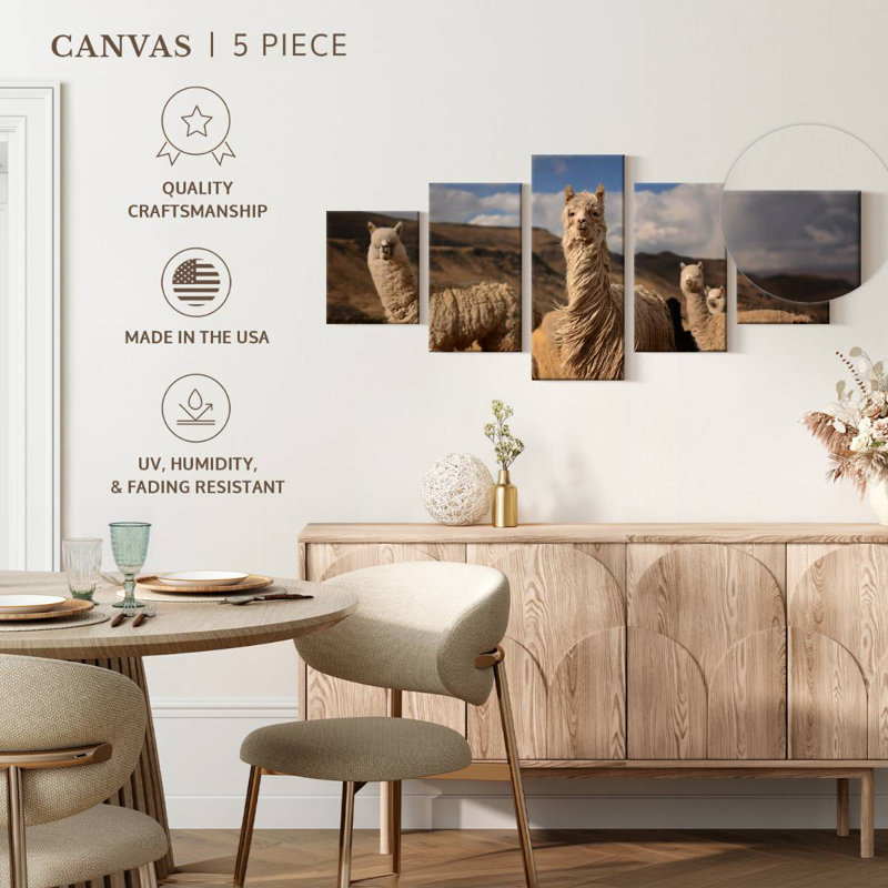 Andes Llamas, 24" H x 55" W