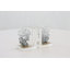 Cole And Grey Glass Handmade Freeform Decorative Bookends With Clear Gold Supports