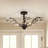 Breanna 30" Modern Firefly Chandelier 5 - Light Dimmable with Semi-Flush Downrod