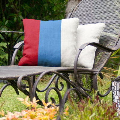 Striped Outdoor Reversible Throw Pillow