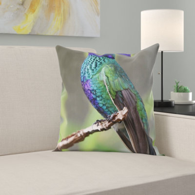 Coussin en jeté hummingbird
