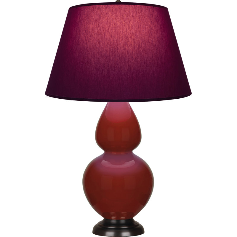 Double Gourd Table Lamp, Cobalt/Antique Silver, Tangerine/Taupe, Brass