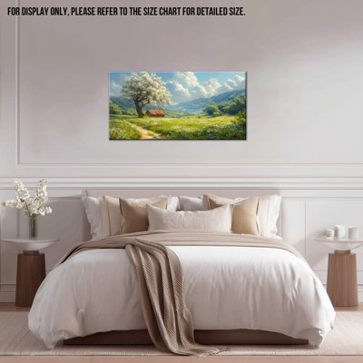  Printemps, art mural sur toile, photos de nature immaculée, paysage de campagne française, impressions de campagne rétro pour le salon, grande œuvre d'art, 12 x 24 pouces