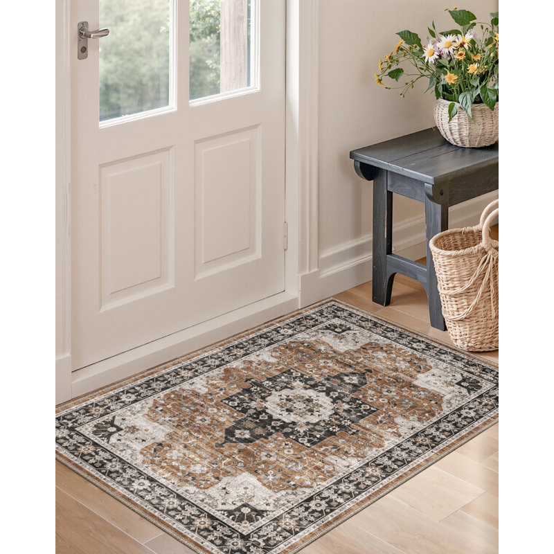  Tapis lavable ultra mince avec envers antidérapant, 24 po x 36 po