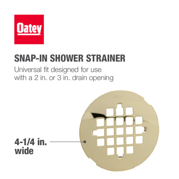 Oatey 4-in Screw-Rite Round Stainless Steel Strainer in the Shower Drains  department at