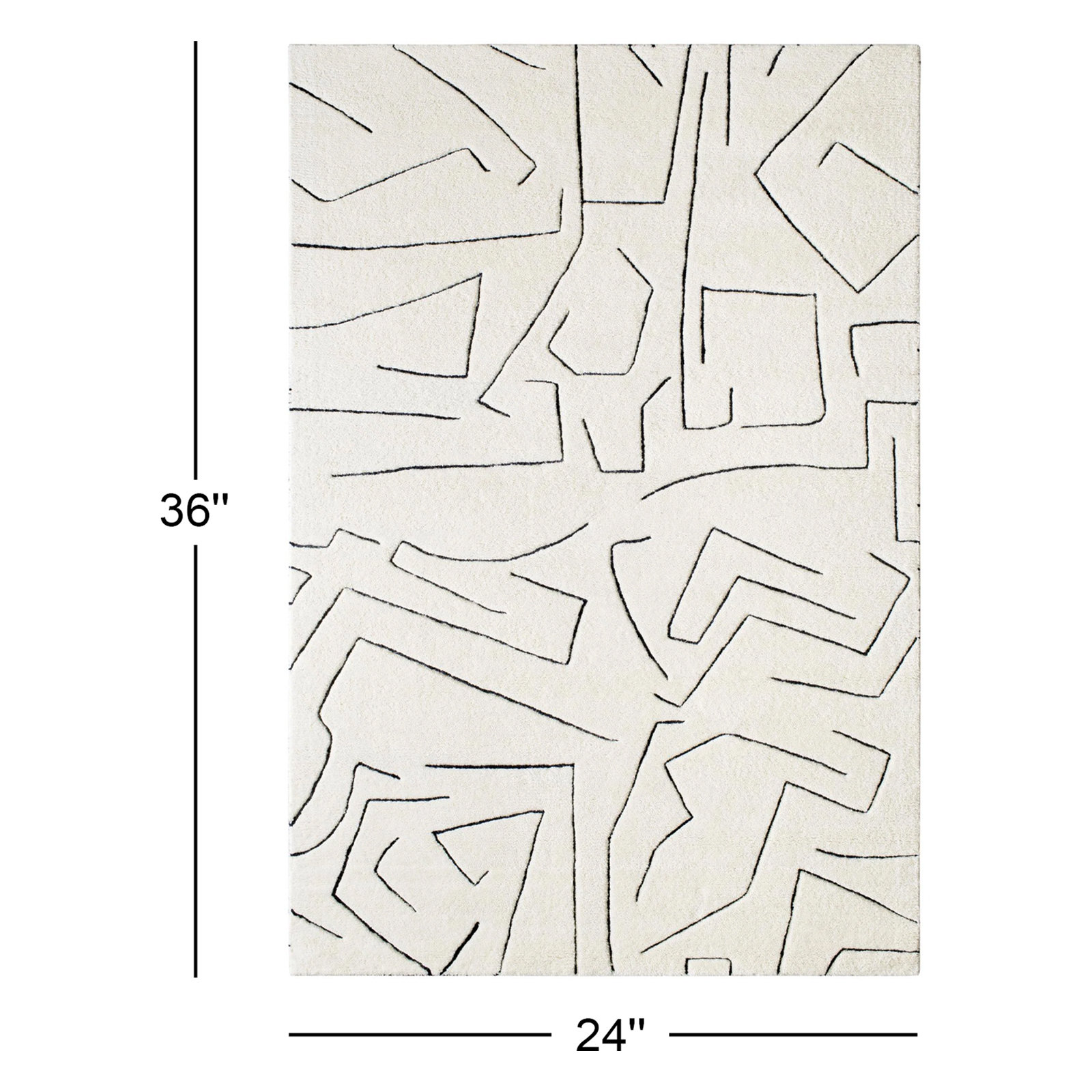 Tandri Hand-Tufted Abstract Rug, Rectangle 2' x 3'