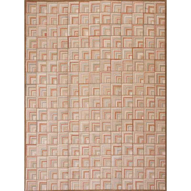 Flatweave Wool Geometric Area Rug