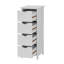 Armoire de rangement blanche pour salle de bain, armoire autoportante avec tiroirs