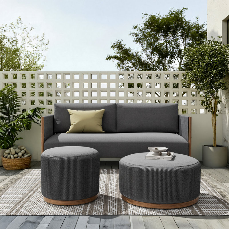 Briles 67.5'' Wide Comfy Loveseat Sofa With Ottomans