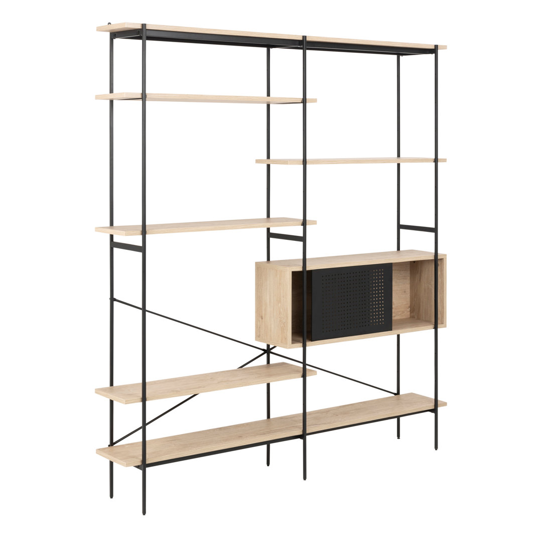 188cm H x 172cm W Metal Geometric Bookcase