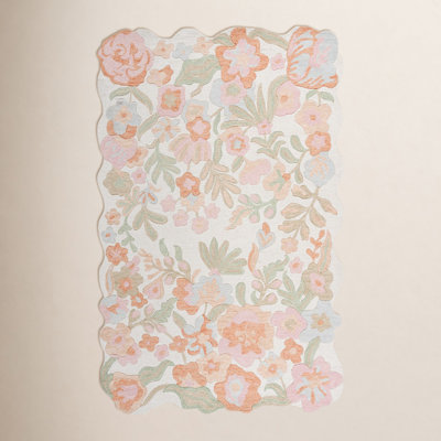 Hand-Tufted Wool Floral Rug