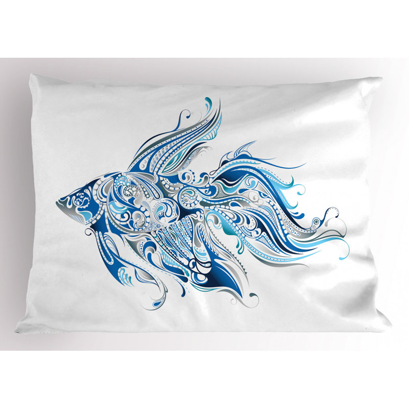 Fish Polyester Sham Set, Twin