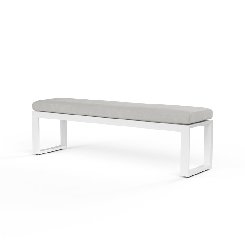 Banc de pique-nique en aluminium Camela, Argent coulé Sunbrella®
