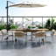 2Pcs Chaises d'extérieur - Chaise légère et portable 2 Patio à l'eau - Coussins à structure stable en fer avec siège ergonomique et abat-jour gris