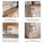 Beige + Walnut Solid Wood Freestanding Fireplace