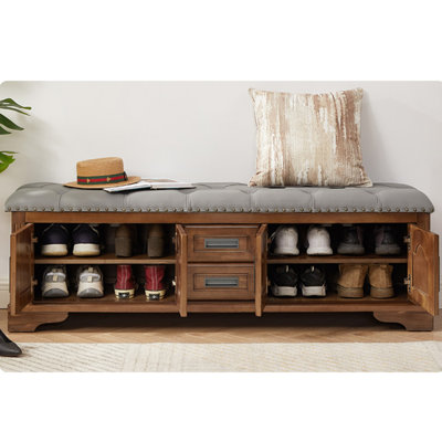 8 Pair Shoe Storage Bench