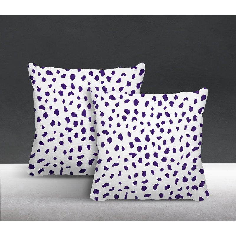 Coussin décoratif intérieur / extérieur, L 15 po x H 15 po, Mauve