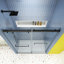 Porte de douche bypass - Verre trempé de 5/16 po, finition noire matte, installation facile, verre noir à fermeture douce, installation, double coulissement,
