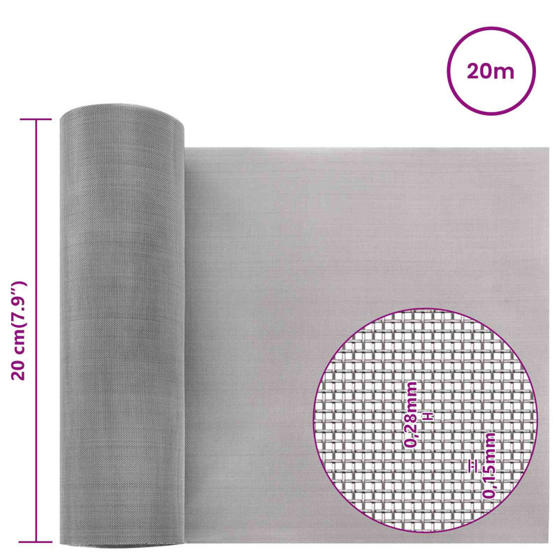 Stainless Steel Fence Panels Fencing, 20cm H x 2000cm W