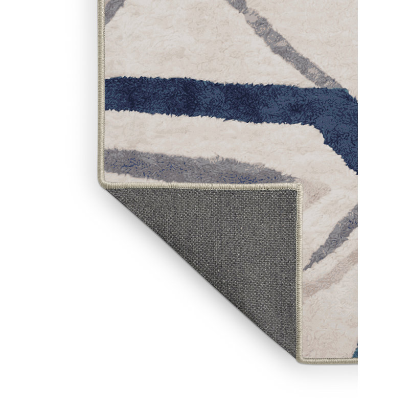 Tapis beige soyeux et moelleux, Rectangle 2 pi x 3 pi