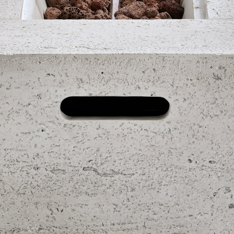 Foyer d'extérieur rectangulaire au propane 41,9 po 40000 BTU, Beige