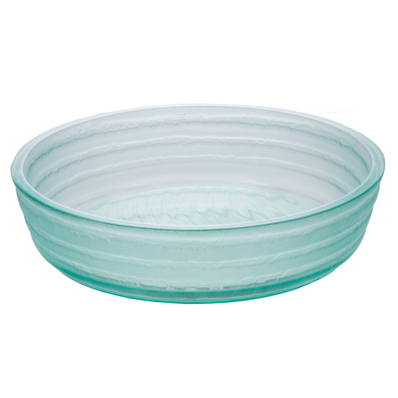 Lavabo de salle de bain vasque circulaire en verre trempé transparent