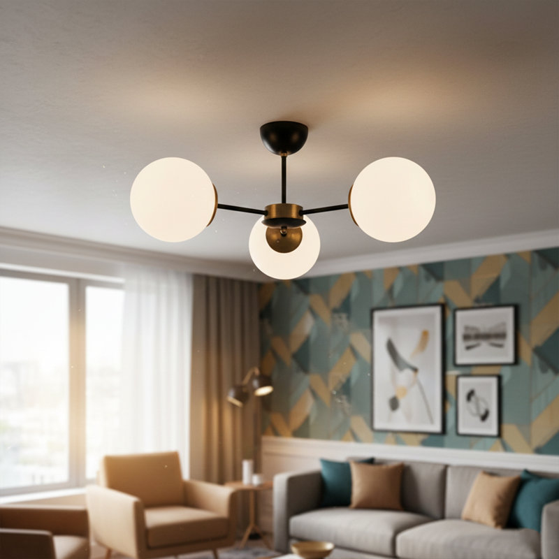 Plafonnier encastré 3 lumières