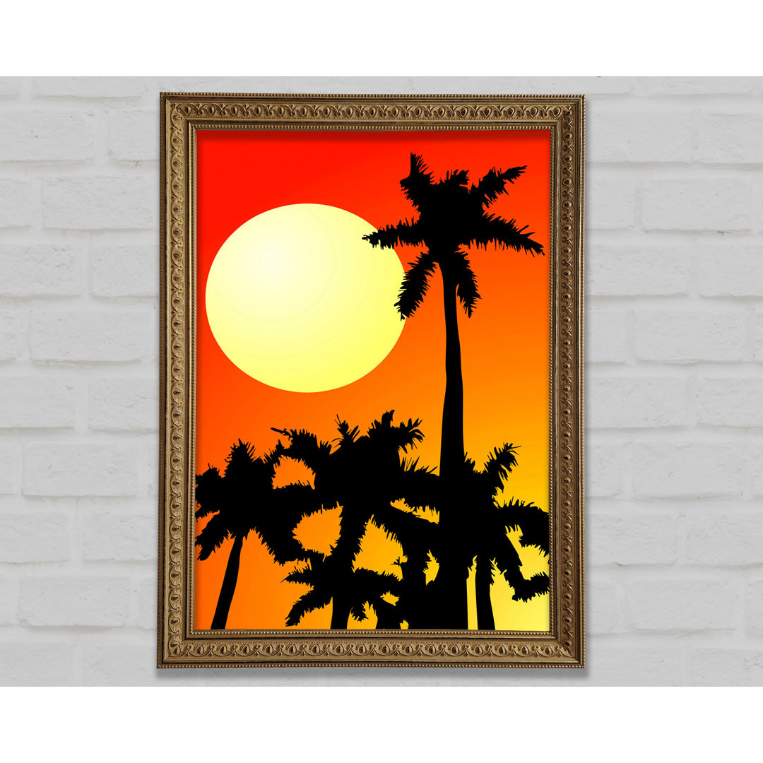 Palm Tree Sun - Druck