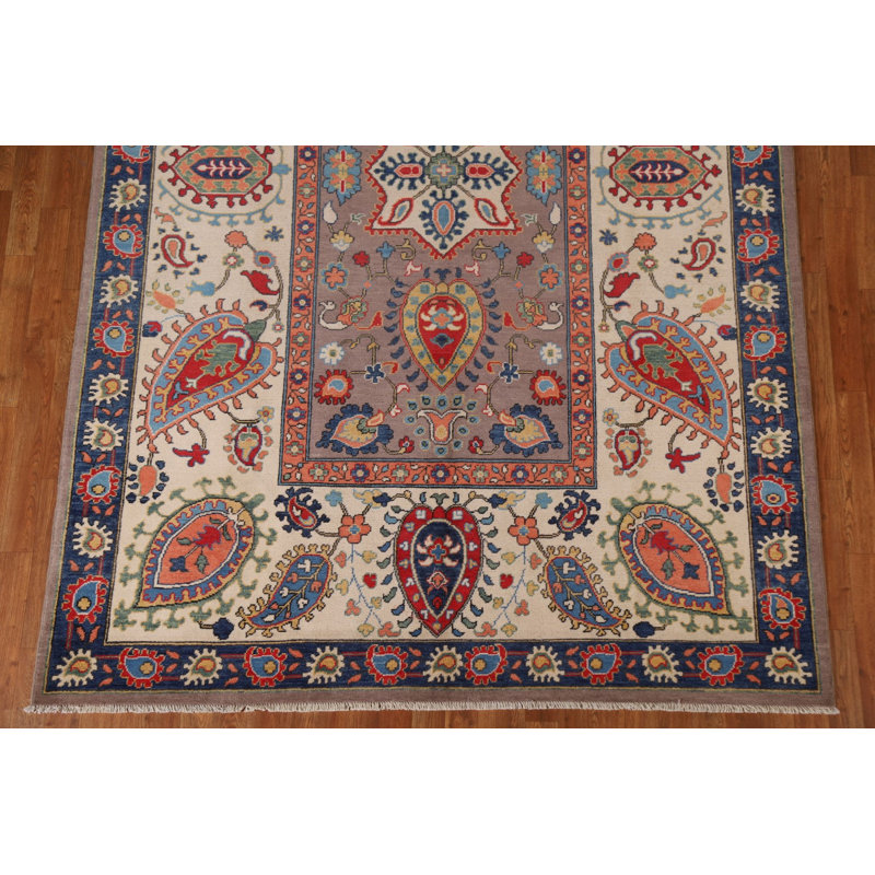 One-of-a-Kind 6'7" X 10'2" New Age Wool Area Rug in