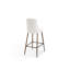 Wyatt Upholstered Bar Stool In Ricotta Boucle And Bronze Metal