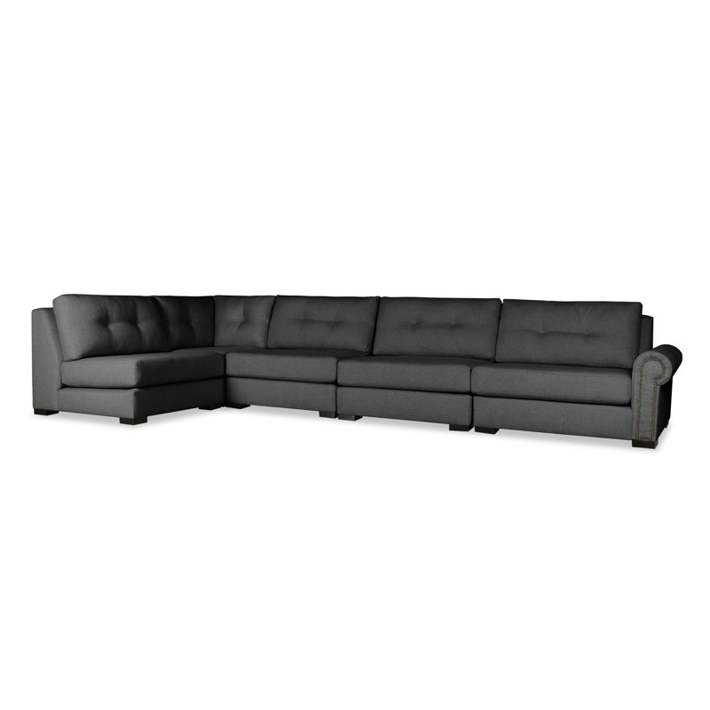 Mosely Upholstered L-Shaped Sectional Left Hand Facing, Charcoal Revolution®