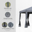 Ahsley 3m x 3m Steel Patio Gazebo-989424544