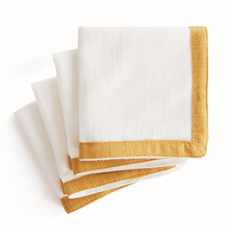 FERNBROOK COCKTAIL NAPKINS, White