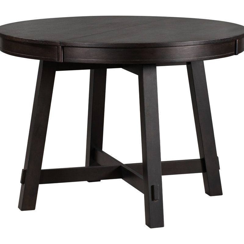 Table de salle à manger en bois massif, ronde, extensible, pouvant accueillir 6 personnes, table ronde de 16 po, construction, 6 sièges, réglable 42 - 58